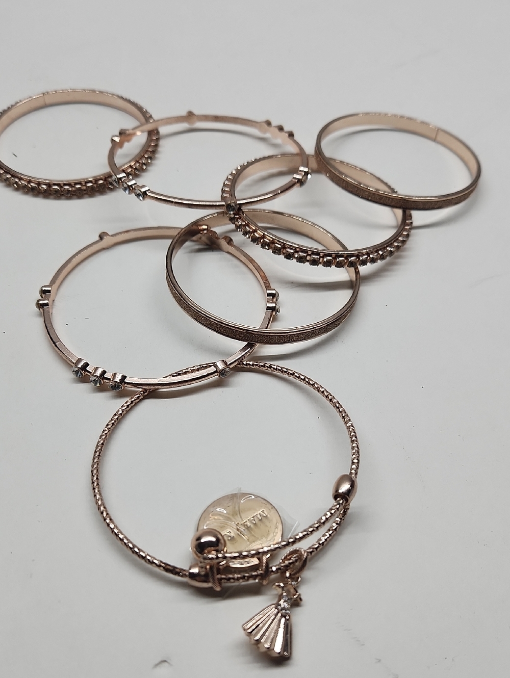 Rose Gold-Tone Bangle Bracelet Bundle